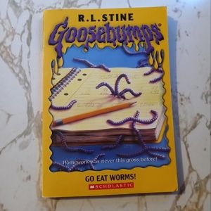 Goosebumps go eat worms! Paperback book